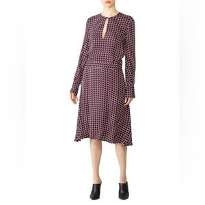 Magnolia Houndstooth Midi Dress